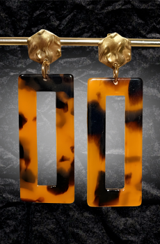 Safari Chic Boucles d'oreilles Fait main en acier inoxydable doré