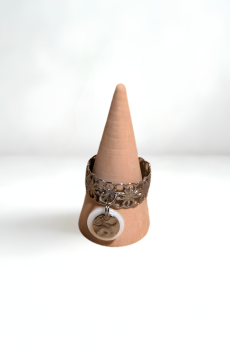 Yolanda argenté bague Fait main en acier inoxydable