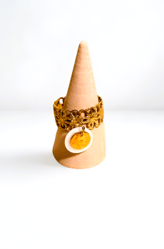 Yolanda doré bague Fait main en acier inoxydable