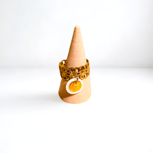 Yolanda doré bague Fait main en acier inoxydable