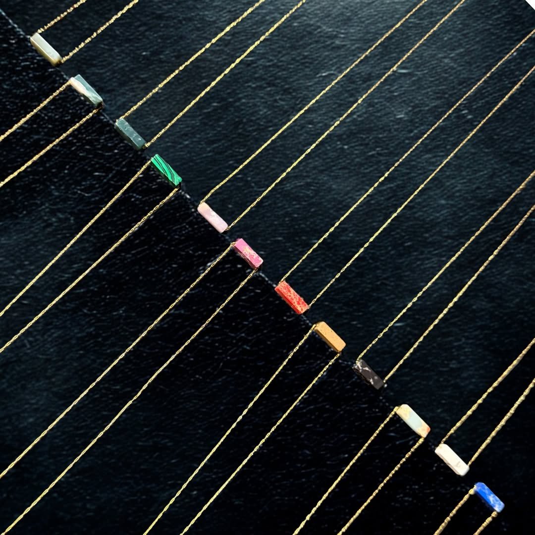 NATURA – Collier Fait Main en Acier Inoxydable DORE – Image 3